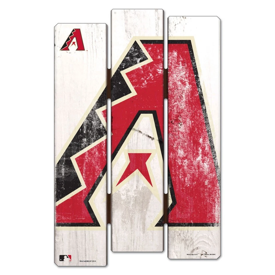 ARIZONA DIAMONDBACKS FENCE WOOD SIGN 11"X17'' BRAND NEW WINCRAFT - Image 1 of 1
