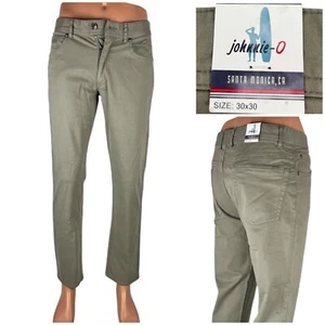 Johnnie-O Herrenhose 30 x 30 Sawyer grün taupe Golfen Freizeit Baumwolle neu mit Etikett $ 145 - Bild 1 von 11