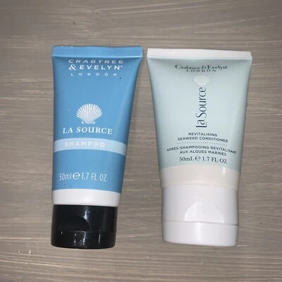 Crabtree & Evelyn ~ LA SOURCE шампунь и водоросли кондиционер 1,7 унц путешествий размер новый - Изображение 1 из 4