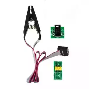 SOIC8 SOP8 Test Clip with Cable + 2 Adapters for EEPROM 93CXX / 25CXX / 24CXX... - Picture 1 of 8