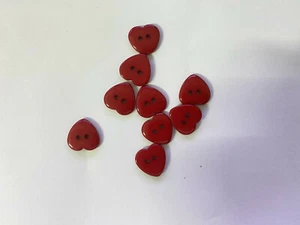 14.5mm 100pcs 2-holes Heart-Shaped Resin Sewing Clothes Buttons Diy Craft - Picture 1 of 6