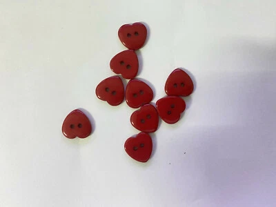 14.5mm 100pcs 2-holes Heart-Shaped Resin Sewing Clothes Buttons Diy Craft  - Image 1 of 3