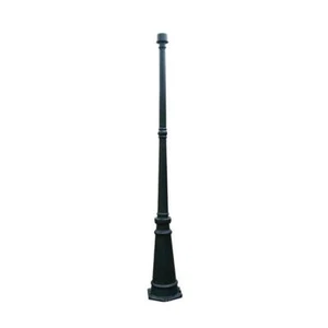 Lutec Outdoor Lighting 72: Black Outdoor Aluminum Lamp Post Post Light Bases - Picture 1 of 3