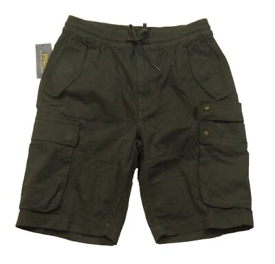 Pantalones Cortos de Carga Chinos Polo Ralph Lauren Para Hombre Negros Lavados Utilitarios Excedentes Foto 1 de 2
