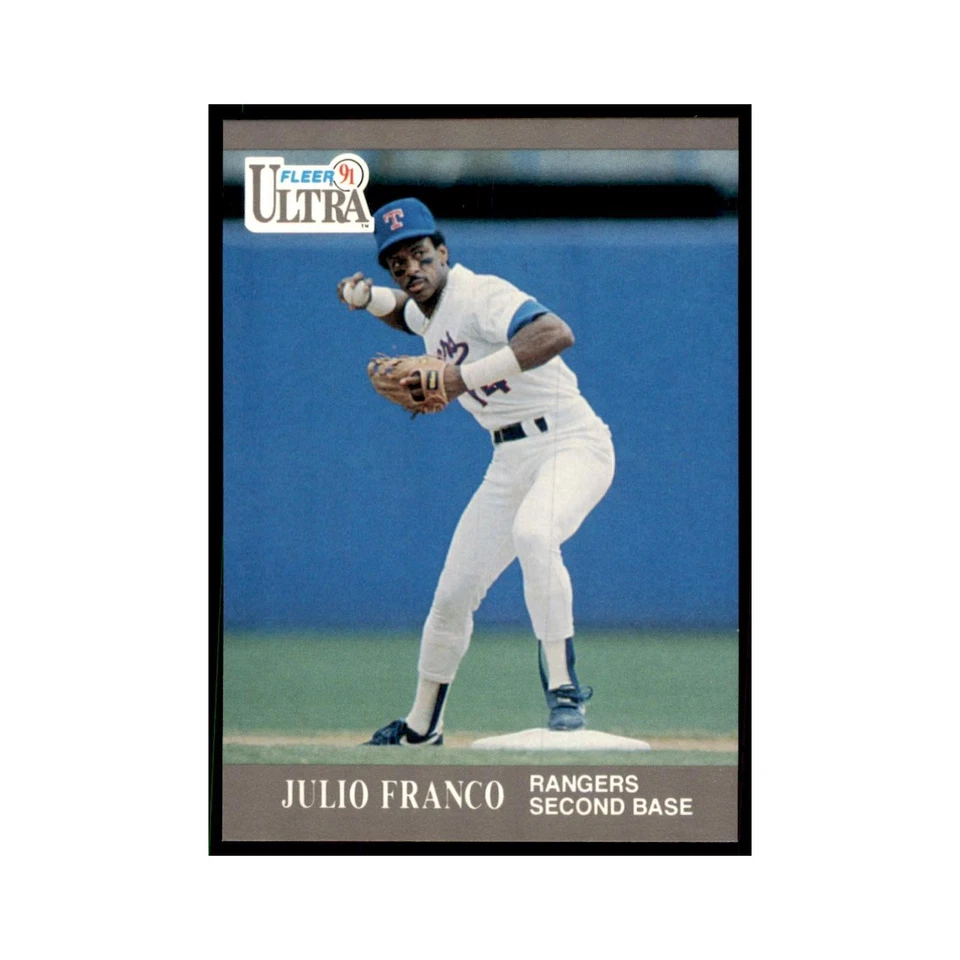 Julio Franco 1991 Fleer Ultra #348 Baseball Cards Baseball Card NM - Image 1 of 3