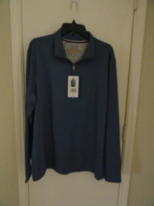 ORIGINAL WEATHERPROOF VINTAGE Men's 1/4 Zip Pullover LARGE Long Sleeve BLUE - Picture 1 of 3