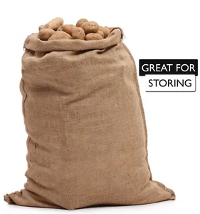 Burlap Bags Wholesale Bulk (50) 24 x 40 - Sacks Potato Race Sandbags Home Depot - Picture 1 of 17