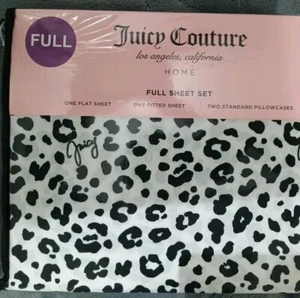 Juicy Couture 4 Piece Full Size Sheet Set Juicy, Animal Print - Picture 1 of 8
