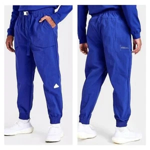 Adidas Uomo Abbigliamento Sportivo Fit Logo Cargo Track Pantaloni Joggers HN1934 Blu Uomo Large - Foto 1 di 13