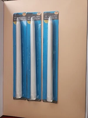 Luminessence Flameless LED Taper Candles 10¼" 240 hours Flickering Flame - 3pc - Image 1 of 3