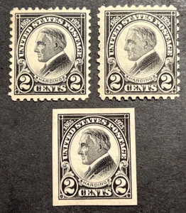 Travelstamps: 1923 US Scott #610-612 2Cent Harding US Regular Issues Stamps MOGH - Picture 1 of 5