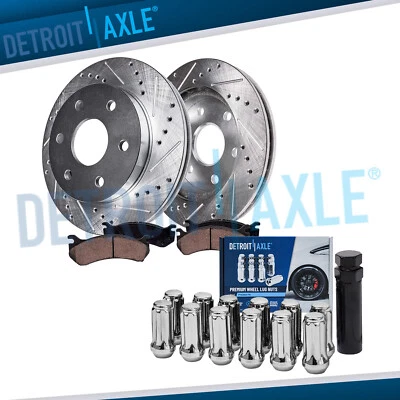 Rotores de disco delanteros de 12,01 pulgadas pastillas de freno tuercas con llave para Sierra Silverado 1500 Foto 1 de 4