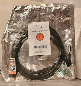CABLE HDMI PREMIUM CERTIFICADO MONOPRICE - 6 PIES - NEGRO - Imagen 1 de 1
