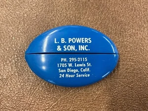 Vintage L.B.POWERS & SON San Diego CA Rubber Squeeze Coin Purse QUIKOIN - Picture 1 of 4