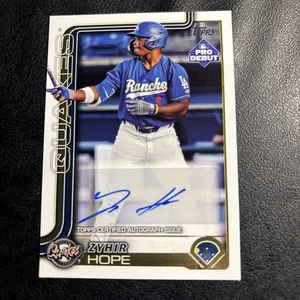 Autógrafo base debut Topps Pro 2025 PD-139 ZYHIR HOPE automático - Imagen 1 de 4