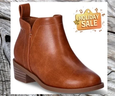 Wonder Nation TODDLER Girl's size 9 Fashion Ankle Booties Color Chestnut BROWN - Image 1 of 4