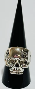 Silberfarbener Totenkopf Ring Größe 9,5 - Bild 1 von 7