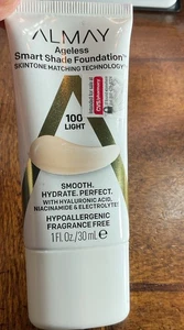 Base de maquillaje Almay Ageless Smart Shade 100 tonos claros a juego 1 fl oz - Imagen 1 de 2