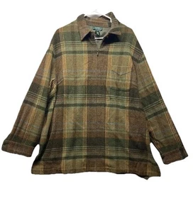 Lauren Ralph Lauren Plaid 100% Pure Wool Jacket Women's 3X Brown Full Zip - Picture 1 of 4