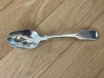 Eighteen Ten 1810 by International Sterling Silver Serving Spoon Pierced Orig 8" - Image 1 of 4