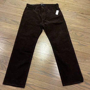 NWT Mens GAP GapFlex Straight Fit Corduroy Pants Brown Sz 32x28 - Picture 1 of 9