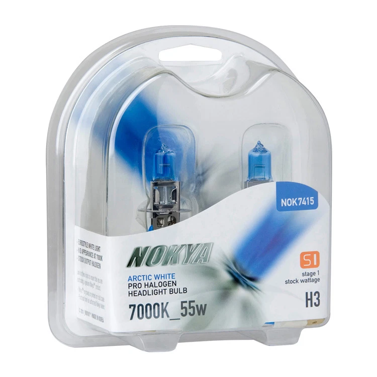 Nokya Arctic White Pro Halogen Headlight Bulbs H3 55w 7000K Stage 1 NOK7415 NEW - Image 1 of 1