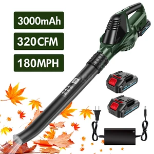 320CFM Cordless Leaf Blower 5 Speed Levels Electric Air Blower With 2 Batteries - Picture 1 of 24