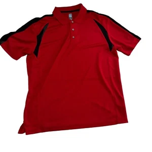 PGA Tour Polo Shirt Mens XL  Red Black Polyester Golf Casual Airflux - Picture 1 of 12