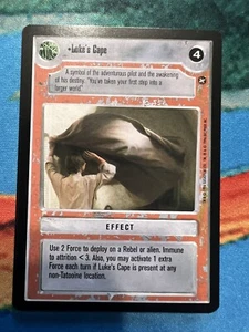 Star Wars CCG Luke’s Cape Decipher New Hope Limited Edition Black Border - Picture 1 of 1