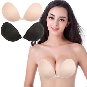 Silicone Backless Strapless Invisible Push Up Bra Sticky Bras Adhesive Bra