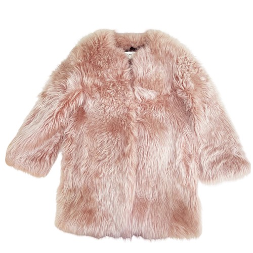 Giacca pelliccia lana rosa CELINE