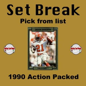 (HCW) 1990 Action Packed Football Cards Mint Set Break 1-150 - You Pick