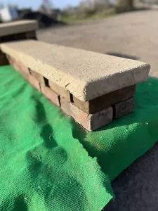 STONE GARDEN FLAT TOP DOUBLE BRICK COPING / PIER CAP / WALL CAPPING TOPPER - Picture 1 of 8