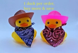 Pato vaquero/niña de goma - elige estilo - pato jeep - remitente de EE. UU. - Imagen 1 de 2