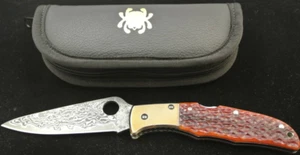 Unused Spyderco folding knife Endura Total 222mm Blade 97mm VG-10 with pouch - Picture 1 of 10