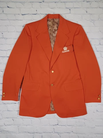 Vintage Clemson Tigers Blazer Mens 40 Long Excellent Condition Cover