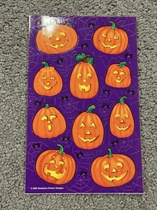 JACK-O-LANTERN Stickers(10pc)Sandylion •Pumpkin•Halloween•Carved•Faces •Holidays - Picture 1 of 1