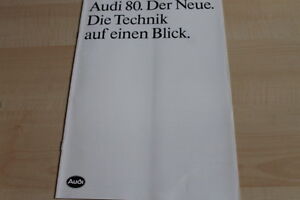 141573) Audi 80 - technische Daten - Prospekt 01/1987