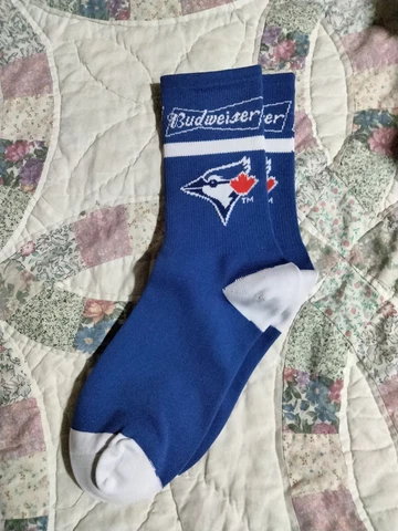 BUDWEISER Toronto Blue Jays Socks One Size Promo Baseball Cover