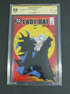CBCS SS 9.8 Dama Ecos de la Muerte #1 Azul Dama Edición Murciélago Firmado Pulido - Imagen 1 de 3