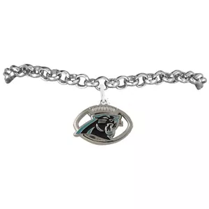 Carolina Panthers NFL Football Charm Dangle Women's Fashion Chain Bracelet - Picture 1 of 2