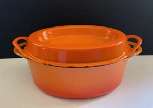 Olla de horno holandesa Le Creuset Cousances Doufeu #12 de colección con tapa llama naranja esmaltada - Imagen 1 de 10