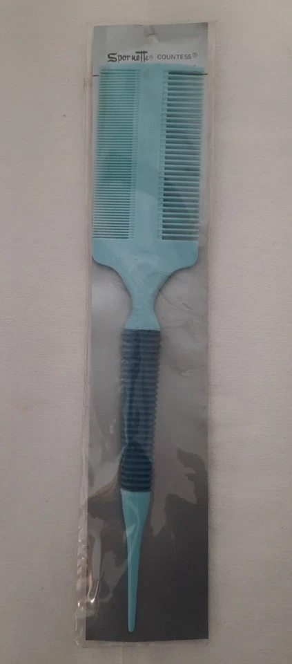 Combo peine vintage azul Spornette Countess nuevo en paquete ~ peine - sección - burla Foto 1 de 4