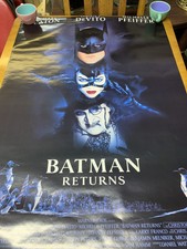 batman returns movie poster 40x27 Double Sided Rare
