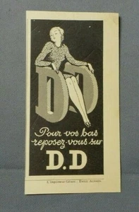 PUB PUBLICITE ANCIENNE ADVERT CLIPPING 280419 / BAS D.D REPOSEZ VOUS SUR  - Picture 1 of 1