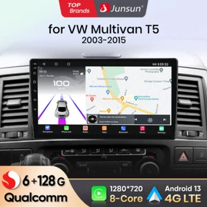 Radio de coche 128 GB Android 13 para VW T5 Multivan GPS Navi Apple Carplay NAVI DAB+FM - Imagen 1 de 14