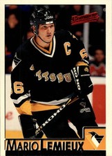 1995-96 Bowman Penguins Hockey Card #40 Mario Lemieux