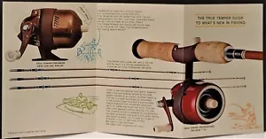 Vintage Fishing True Temper Fold Out Ad Bronson Spin Cast Uni-spin Vista-matic - Picture 1 of 2