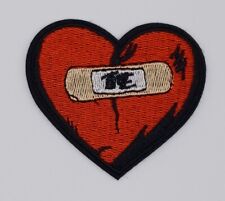 Bandaged Love Heart Iron on Patch Embroidery Pop Culture Brand New Free Postage