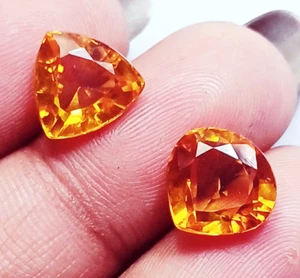 Natural Orange Sapphire Total 11.00+ Ct Mixed Shape Loose Gemstone Certified - Picture 1 of 6